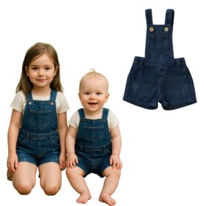 Jardineira Jeans Infantil Menina