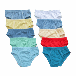 Kit Cueca infantil Slip Lisa 100% Algodão Com Forro