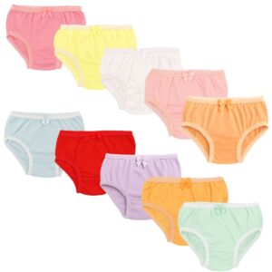 Kit 10 Calcinhas infantil Menina 100% poliéster Lisa Detalhe Laço